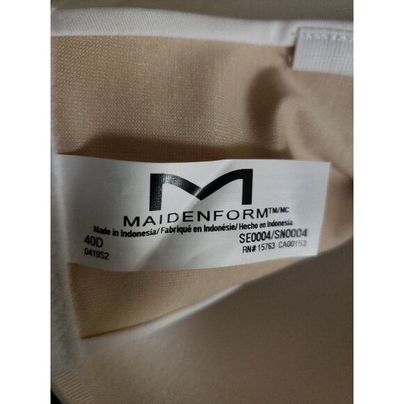 Maidenform Self Expressions 5 Way Convertible Strapless Tshirt Bra Size 40D Whit - Picture 6 of 7